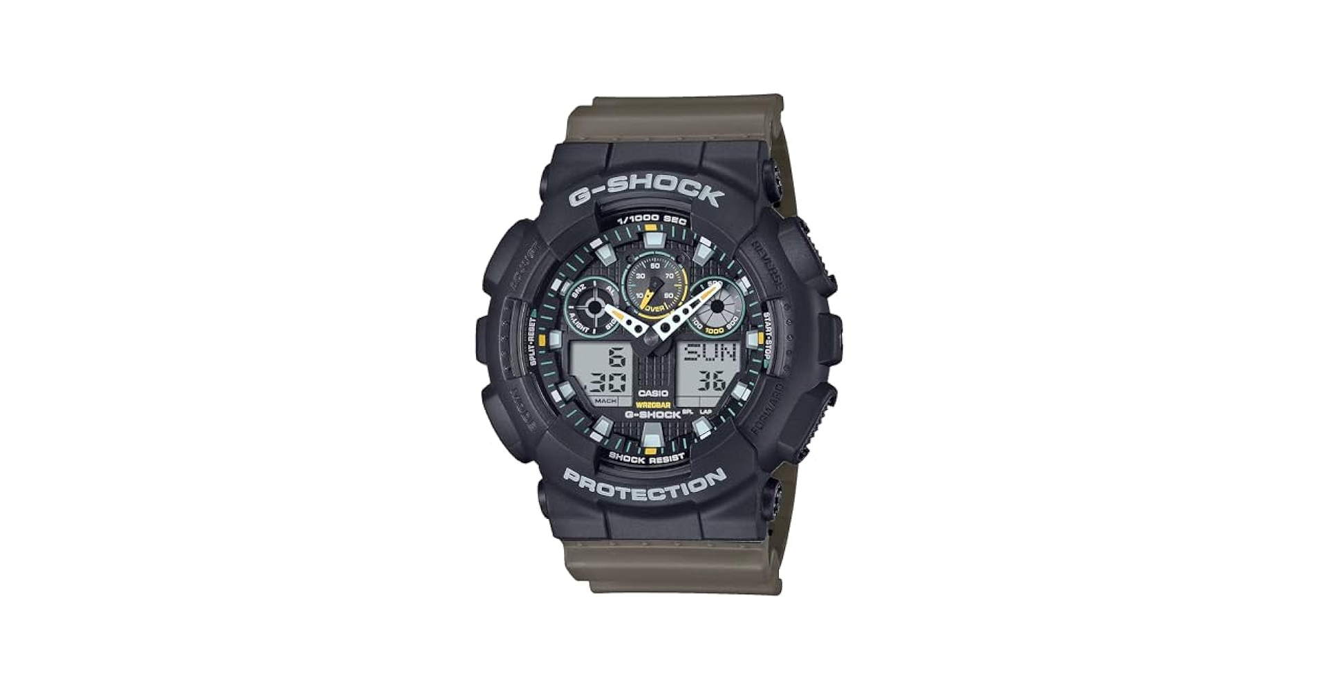 美品 CASIO G-SHOCK GA-100 オリーブグリーン 110 Series WEB限定モデル カシオ Gショック Mix Tape GA-100MT